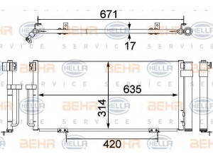 HELLA 8FC 351 303-791 kondensatorius, oro kondicionierius 
 Oro kondicionavimas -> Kondensatorius
73210-FE010