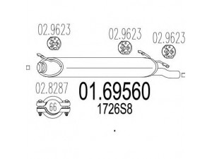 MTS 01.69560 galinis duslintuvas 
 Išmetimo sistema -> Duslintuvas
1726S8