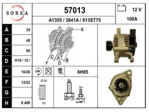 EAI 57013 kintamosios srovės generatorius 
 Elektros įranga -> Kint. sr. generatorius/dalys -> Kintamosios srovės generatorius