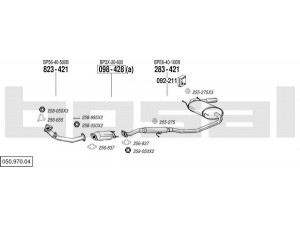 BOSAL 050.970.04 išmetimo sistema 
 Išmetimo sistema -> Išmetimo sistema, visa