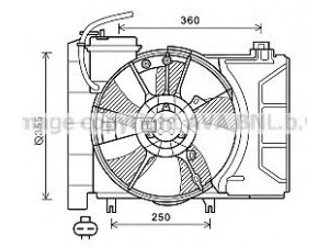 AVA QUALITY COOLING TO7647 ventiliatorius, radiatoriaus 
 Aušinimo sistema -> Oro aušinimas
163600Q040