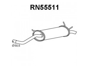 VENEPORTE RN55511 galinis duslintuvas 
 Išmetimo sistema -> Duslintuvas
7700412252, 7700426200, 7700432349