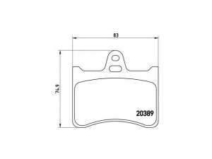 BREMBO P 61 019 stabdžių trinkelių rinkinys, diskinis stabdys 
 Techninės priežiūros dalys -> Papildomas remontas
0000425173, 0000425175, 425129