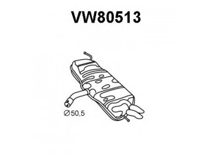 VENEPORTE VW80513 galinis duslintuvas 
 Išmetimo sistema -> Duslintuvas
1K6253609Q, 1K6253609R
