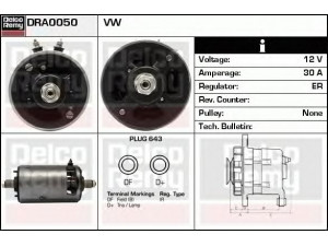 DELCO REMY DRA0050 kintamosios srovės generatorius
113903031G, 113903031GX, 113903031P