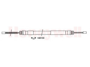 BENDIX 431063B trosas, stovėjimo stabdys 
 Stabdžių sistema -> Valdymo svirtys/trosai
7700571740
