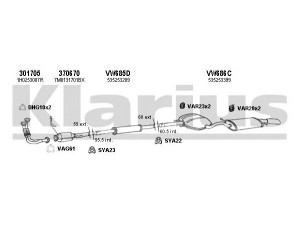 KLARIUS 931341U išmetimo sistema 
 Išmetimo sistema -> Išmetimo sistema, visa