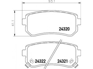 HELLA PAGID 8DB 355 006-961 stabdžių trinkelių rinkinys, diskinis stabdys 
 Techninės priežiūros dalys -> Papildomas remontas
583021GA00, S583021GA00, 583020ZA00