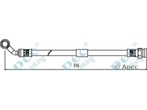 APEC braking HOS4030 stabdžių žarnelė
NF4743810B