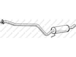 BOSAL 278-155 vidurinis duslintuvas 
 Išmetimo sistema -> Duslintuvas
7 582 502