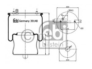 FEBI BILSTEIN 39148 dėklas, pneumatinė pakaba 
 Pakaba -> Pneumatinė pakaba
20573109, 70313718