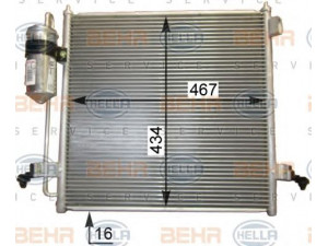 HELLA 8FC 351 343-581 kondensatorius, oro kondicionierius 
 Oro kondicionavimas -> Kondensatorius
7812A171, MN123606