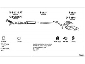 FENNO VO509 išmetimo sistema 
 Išmetimo sistema -> Išmetimo sistema, visa