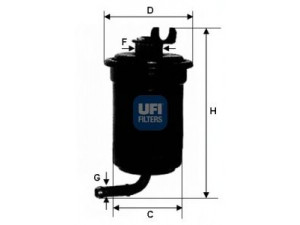 UFI 31.695.00 kuro filtras 
 Techninės priežiūros dalys -> Papildomas remontas
23300-87625, 23300-87625-000
