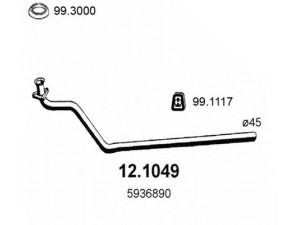 ASSO 12.1049 išleidimo kolektorius 
 Išmetimo sistema -> Išmetimo vamzdžiai
5936890