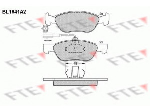 FTE BL1641A2 stabdžių trinkelių rinkinys, diskinis stabdys 
 Techninės priežiūros dalys -> Papildomas remontas
9947776, 9951067, 9951243