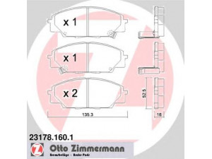 ZIMMERMANN 23178.160.1 stabdžių trinkelių rinkinys, diskinis stabdys 
 Techninės priežiūros dalys -> Papildomas remontas
45022S2AE01, 45022S2AE50, 45022S5TE00