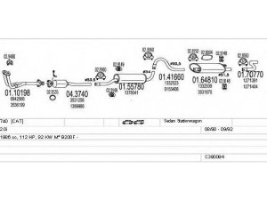MTS C390094002225 išmetimo sistema 
 Išmetimo sistema -> Išmetimo sistema, visa