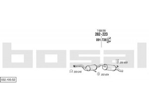 BOSAL 032.100.52 išmetimo sistema 
 Išmetimo sistema -> Išmetimo sistema, visa