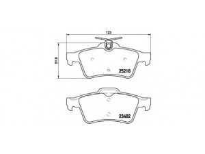 BREMBO P 61 110 stabdžių trinkelių rinkinys, diskinis stabdys 
 Techninės priežiūros dalys -> Papildomas remontas
4254A8