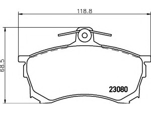 HELLA 8DB 355 016-671 stabdžių trinkelių rinkinys, diskinis stabdys 
 Techninės priežiūros dalys -> Papildomas remontas
DBP511116, MR249240, MR290240, MR389519
