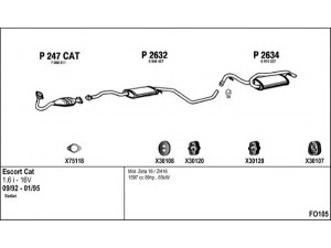 FENNO FO105 išmetimo sistema 
 Išmetimo sistema -> Išmetimo sistema, visa