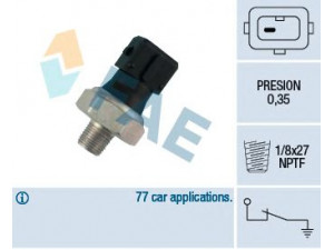 FAE 12470 alyvos slėgio jungiklis 
 Variklis -> Variklio elektra
37240-P5T-G00, GPS 135, NUC 10003