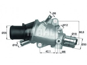 MAHLE ORIGINAL TI 126 88 termostatas, aušinimo skystis 
 Aušinimo sistema -> Termostatas/tarpiklis -> Thermostat
46520785