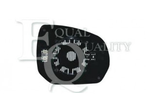 EQUAL QUALITY RS00858 veidrodėlio stiklas, išorinis veidrodėlis 
 Kėbulas -> Keleivių kabina -> Veidrodėlis
