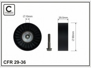 CAFFARO 29-36 kreipiantysis skriemulys, V formos rumbuotas diržas 
 Diržinė pavara -> V formos rumbuotas diržas/komplektas -> Laisvasis/kreipiamasis skriemulys
6727884, 7158445, 93BB 19A216 AD