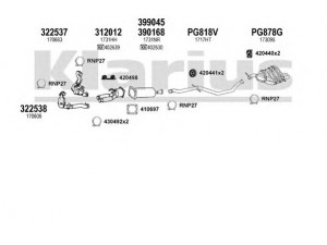 KLARIUS 631392U išmetimo sistema 
 Išmetimo sistema -> Išmetimo sistema, visa