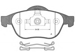 OPEN PARTS BPA0843.00 stabdžių trinkelių rinkinys, diskinis stabdys 
 Techninės priežiūros dalys -> Papildomas remontas
410607716R, 7701206747, 7701207615