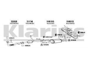 KLARIUS 931133U išmetimo sistema 
 Išmetimo sistema -> Išmetimo sistema, visa