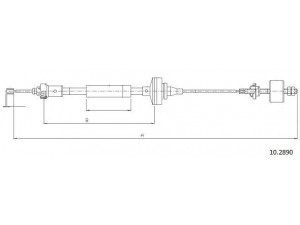 CABOR 10.2890 sankabos trosas 
 Dviratė transporto priemonės -> Kabeliai ir tachometro velenaai -> Sankabos trosas
6001546867, 8200215961, 6001546867