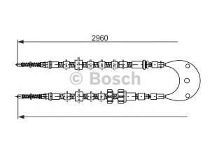 BOSCH 1 987 477 366 trosas, stovėjimo stabdys 
 Stabdžių sistema -> Valdymo svirtys/trosai