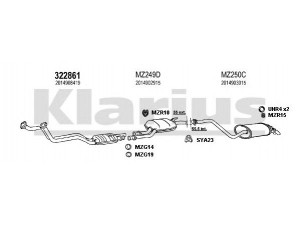 KLARIUS 600855U išmetimo sistema