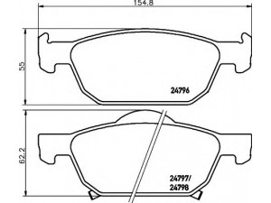 HELLA 8DB 355 013-891 stabdžių trinkelių rinkinys, diskinis stabdys 
 Techninės priežiūros dalys -> Papildomas remontas
45022TL1G00, 45022TL1G01