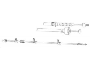 CEF HY02124 trosas, stovėjimo stabdys 
 Stabdžių sistema -> Valdymo svirtys/trosai
597702D310