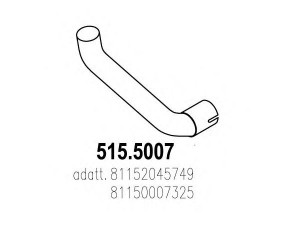 ASSO 515.5007 išleidimo kolektorius 
 Išmetimo sistema -> Išmetimo vamzdžiai
81150007325, 81150007526, 81152045749