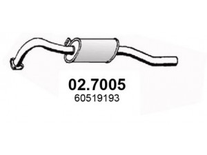 ASSO 02.7005 galinis duslintuvas 
 Išmetimo sistema -> Duslintuvas
115683000300, 60519193, 60520468
