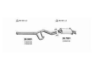 ASSO ART1355 išmetimo sistema 
 Išmetimo sistema -> Išmetimo sistema, visa
