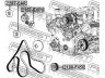 FEBEST 2188-F450 kreipiantysis skriemulys, V formos rumbuotas diržas
6L3Z-6C348-A