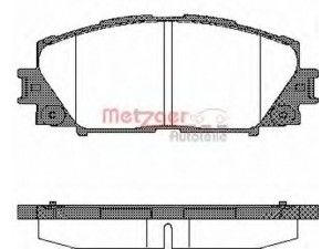 METZGER 1224.00 stabdžių trinkelių rinkinys, diskinis stabdys 
 Techninės priežiūros dalys -> Papildomas remontas
04465-52200, 04465-52260