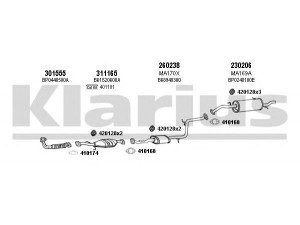 KLARIUS 570092E išmetimo sistema 
 Išmetimo sistema -> Išmetimo sistema, visa