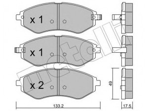 METELLI 22-0508-1 stabdžių trinkelių rinkinys, diskinis stabdys 
 Techninės priežiūros dalys -> Papildomas remontas
94566892