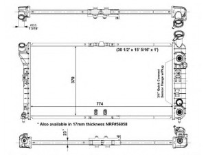 NRF 56004 radiatorius, variklio aušinimas 
 Aušinimo sistema -> Radiatorius/alyvos aušintuvas -> Radiatorius/dalys
52401485