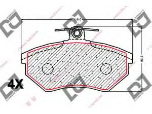 DJ PARTS BP1944 stabdžių trinkelių rinkinys, diskinis stabdys 
 Techninės priežiūros dalys -> Papildomas remontas
8A0698151C, 357698151B