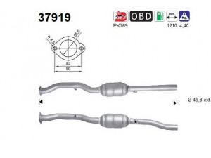 AS 37919 katalizatoriaus keitiklis 
 Išmetimo sistema -> Katalizatoriaus keitiklis
1K0254400PX, 1K0254400RX, 1K0254400PX