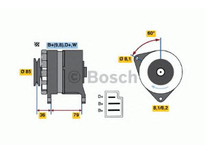 BOSCH 0 986 044 591 kintamosios srovės generatorius 
 Elektros įranga -> Kint. sr. generatorius/dalys -> Kintamosios srovės generatorius
GEU 2109, 873F1 0300 BA, ADU 8880