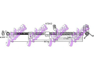 Brovex-Nelson H7043 stabdžių žarnelė 
 Stabdžių sistema -> Stabdžių žarnelės
587323K100, 587323L000, 587323L100